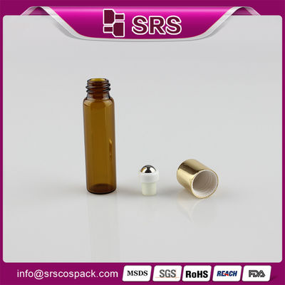 comprar Rolo de vidro âmbar de 5 ml em frascos para óleos essenciais Fabricação em linha