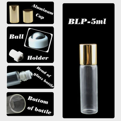 comprar Frascos de vidro de óleo essencial de 5ml SRS de alta qualidade sem vazamento com bola roll-on Fabricação em linha