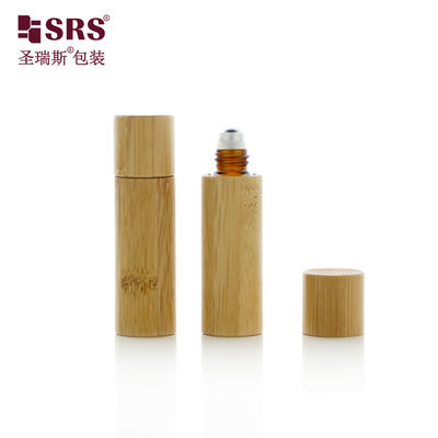 comprar Fabricação de frasco interno de vidro âmbar vazio de 5ML BG-5ML com bambu externo para embalagem de óleo de perfume e óleo de cutícula Fabricação em linha