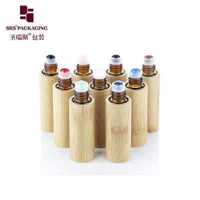 comprar Frasco Roll-on de Bambu com Pedra Preciosa para Massagem BG-5ML para Óleo de Aromaterapia Fabricação em linha