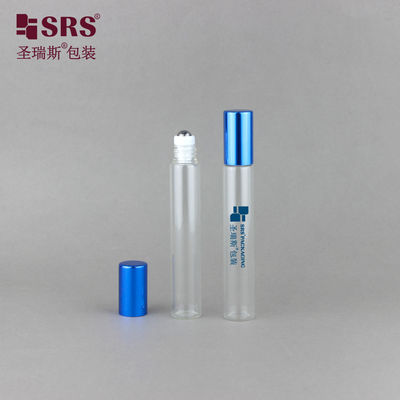 comprar BLP(S-A)-10ML Frasco de Vidro Transparente com Bola de Rolo de Aço de Parede Fina com Tampa de Metal de Alumínio Fabricação em linha
