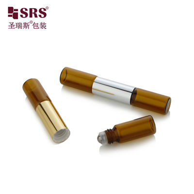 comprar SGB2-5+5ML Dual Side Tube Perfume Oi Glass Roller Bottle com bola de aço inoxidável Fabricação em linha