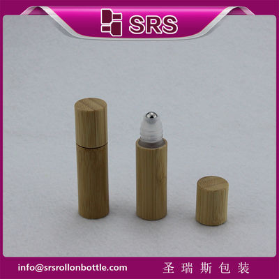 comprar Garrafa de bola de rolo de bambu SRS 5ml, garrafa de creme para os olhos de plástico de bambu Fabricação em linha