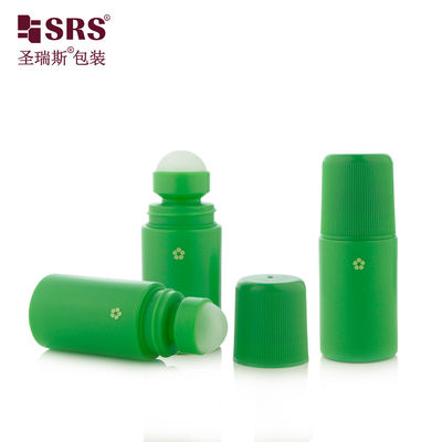comprar RPPC Frasco Roll-On de Madeira Verde Colorido 50% PCR 60ml Para Mulheres Antitranspirante Fabricação em linha