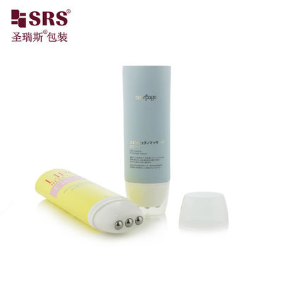 comprar Tubo de bola de rolos vazio amarelo brilhante D50mm para cosméticos Tipo de enchimento de cauda Fabricação em linha
