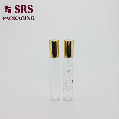 comprar Rolo de perfume de vidro transparente vazio SRS de 8ml em frasco com tampa de alumínio dourada Fabricação em linha