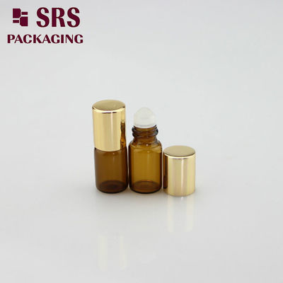 comprar SRS vazio 2ml mini rolo de perfume de vidro âmbar em frasco com tampa de alumínio Fabricação em linha