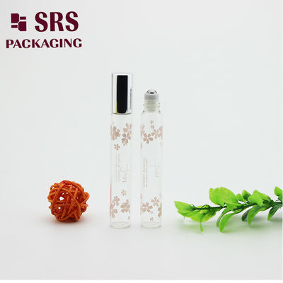 comprar Rolo de vidro de óleo essencial de cor transparente SRS 10ml em frasco com tampa de alumínio prateado Fabricação em linha
