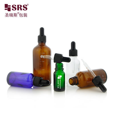 comprar Frascos conta-gotas redondos de vidro vazios de 100 ml à prova de vazamento para óleo essencial Fabricação em linha