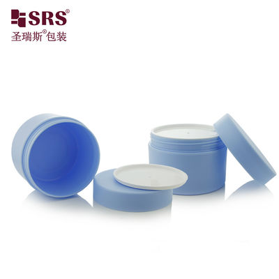 comprar SRSJK-150g Matt Blue PP Jar de plástico de parede dupla reciclado para embalagens de cuidados com o cabelo Fabricação em linha