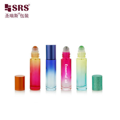 comprar Frasco roll-on de vidro redondo vazio BLPM-10ml, personalizado e colorido, com opção de tampa de vidro e plástico e esfera de pedra preciosa para fragrâncias Fabricação em linha