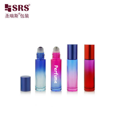 comprar BLPM-10ml Cilindro Redondo Vazio Gradiente colorido Frasco Roll-on de Aço Inoxidável para Perfume 10ml para Aplicação de Óleo Cosmético Fabricação em linha