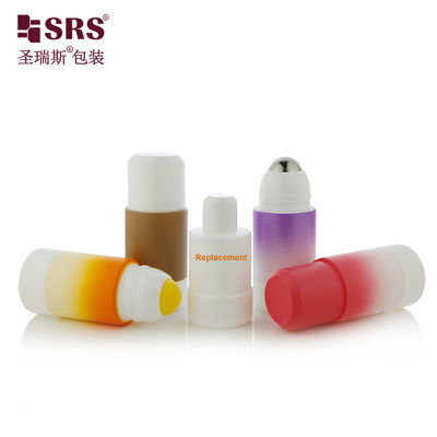 comprar Frasco de perfume roll-on recarregável de plástico PP PCR 50ml 75ml Design cilíndrico redondo ecológico para cuidados pessoais Fabricação em linha