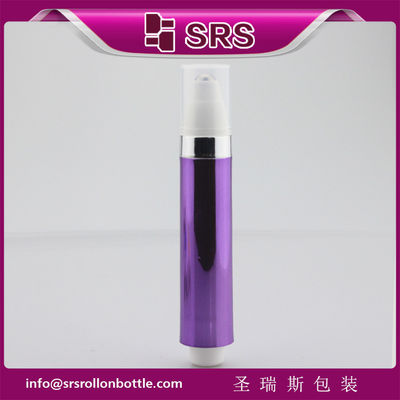 comprar Frasco roll-on airless para sérum para os olhos roxo vazio de plástico SRS de 10ml Fabricação em linha