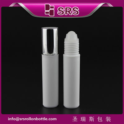 comprar Frasco SRS de plástico branco fosco de boa qualidade com bola de rolo de plástico de 10ml Fabricação em linha