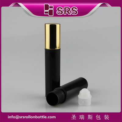 comprar Frasco de perfume SRS alto, bom, plástico, preto, 10ml, com esfera de rolo de plástico Fabricação em linha