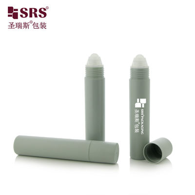 comprar cilindro 20 ml molde cinza-mate quente rolando na garrafa com tampa de parafuso e aplicador de bola de rolos de PP para embalagem de bastão de perfume de desodorante Fabricação em linha