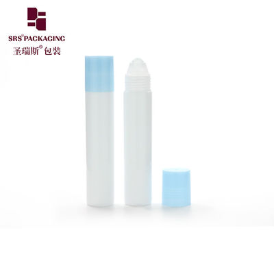 comprar Frasco de plástico PP PCR fosco transparente com tampa de rosca azul celeste e esfera roll-on para embalagem de soro de cuidados cosméticos Fabricação em linha