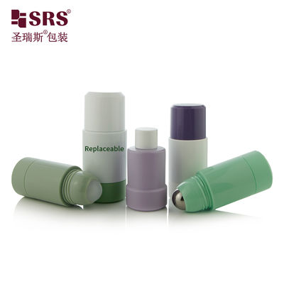 comprar Frasco Roll-On PP PCR Recarregável 50ml 75ml Esfera de Aço Plástico Fabricação em linha