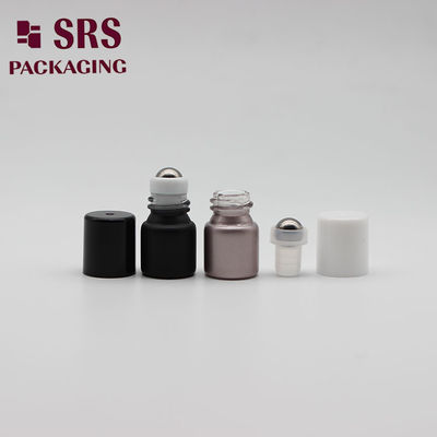 comprar SRS vazio cosmético cor traseira mini bola de rolo de garrafa de vidro de 1ml Fabricação em linha