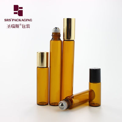 comprar Rolo de vidro de perfume de âmbar vazio em garrafa 3ml 5ml 10ml com bola de rolos de metal Fabricação em linha