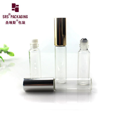 comprar Frasco cosmético vazio de vidro redondo transparente para perfume roll-on 5 ml Fabricação em linha