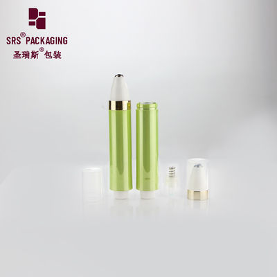 comprar Frasco cosmético vazio de 10ml, verde, com bomba airless de pressão e roll-on de plástico Fabricação em linha