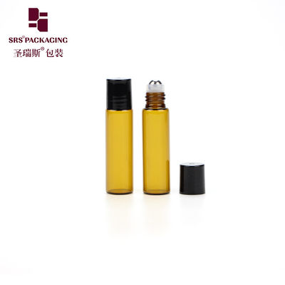 comprar Frasco Roll-on Cosmético Mini de Vidro de Parede Fina Vazio Âmbar 5ml Fabricação em linha