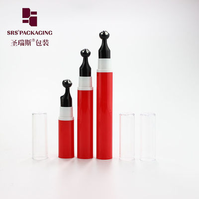 comprar 5ml 10ml 12ml 15ml Hot Red Roll On com Frasco Massageador de Metal com Bola de Rolo para Creme para os Olhos Embalagem para Cuidados com os Olhos Fabricação em linha