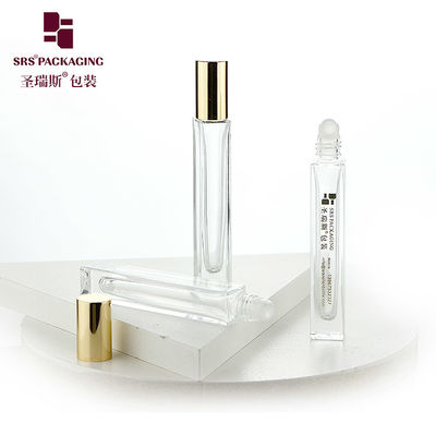 comprar GB2-10ml frasco de perfume de vidro vazio com logotipo de estampagem a quente de tampa de alumínio de ouro Fabricação em linha
