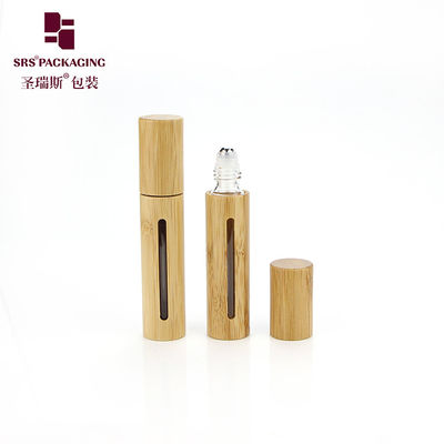 comprar Biodegradável 10ml Rolo de bambu com tampa de bambu frasco de vidro interior vazio em estoque Fabricação em linha