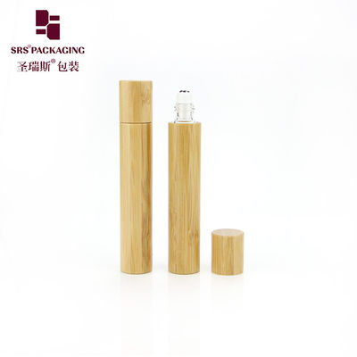 comprar Frasco roll-on de bambu vazio de 15ml com tampa de rosca de bambu e frasco interno de vidro para perfumes e óleos essenciais Fabricação em linha