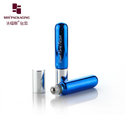 Recipiente Roll-On Azul Vazio de 6ml Sem Vazamento para Amostra de Perfume e Óleo Essencial