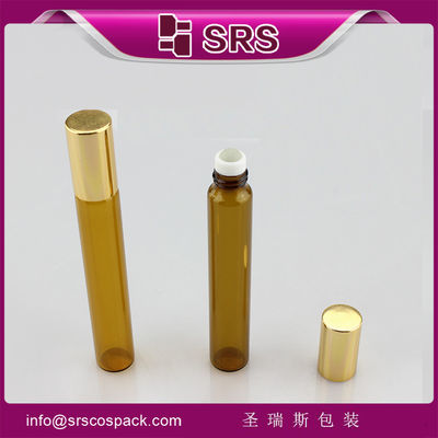 Frasco roll-on vazio transparente de vidro de 10ml