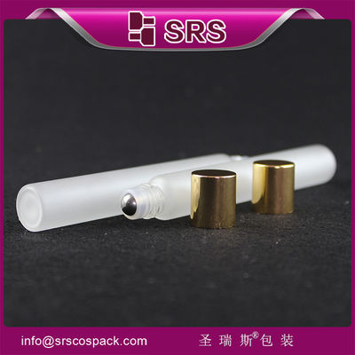 Frasco de óleo essencial de vidro fosco transparente vazio de 12ml