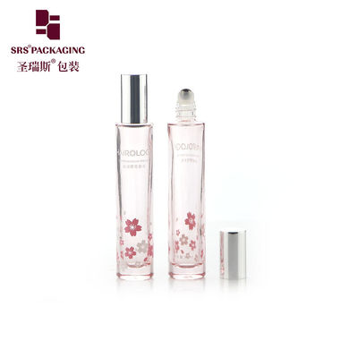Frasco de rolo de vidro moldado de fundo espesso GB1-15ml, embalagem cosmética, tampa de alumínio