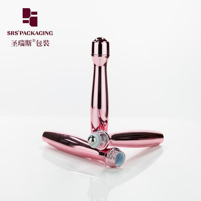 SRS8447-15ML Frasco Roll-on PETG Ouro Rosado Brilhante para Embalagem de Sérum para os Olhos