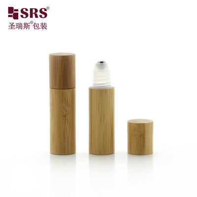 Frasco Roll-on Vazio para Misturas de Óleo BPP(S)-5ML com Exterior de Bambu, Interior de PP e Esfera de Aço Inoxidável