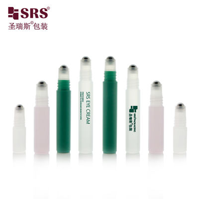 RPPH-8ML Botella de cor verde vermelha de forma fina e longa personalizada com bola de rolos de aço com fecho de tampa de parafuso para depois de morder