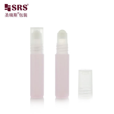 RPPH-5ML Frascos Roll-on Rosa Pastel Translúcidos para Injeção com Esferas de Vidro para Embalagem de Cuidados Cosméticos para os Olhos