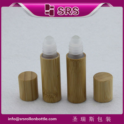 Garrafa de bola de rolo de bambu SRS 5ml, rolo de bambu em garrafa com bola de plástico