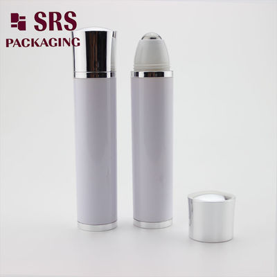 Embalagem SRS cor branca 30 ml rolo vibratório em frasco para creme para os olhos