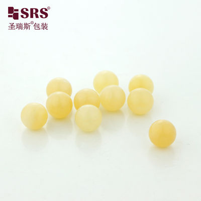 Bola de rolos de pedra preciosa de cristal de jade amarelo 10 mm para garrafa de óleo essencial