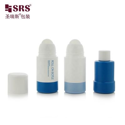 Frasco roll-on recarregável de plástico PP de 50ml 75ml para óleos essenciais
