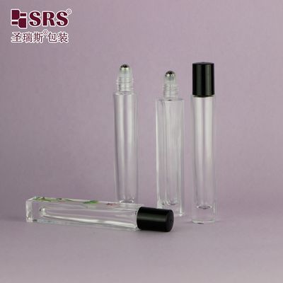 Fábrica por atacado vidro transparente e redondo em rolos de garrafa de 10 ml para óleos essenciais e perfumes