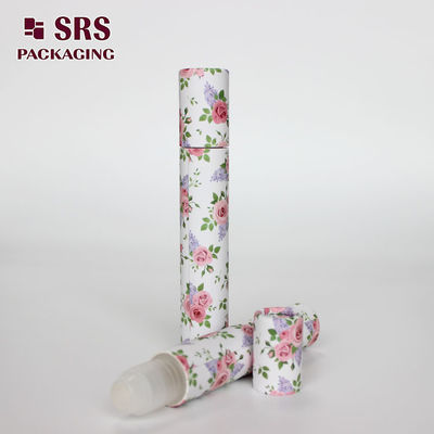 Frasco roll-on cosmético vazio de plástico SRS de 15ml com embalagem de papel