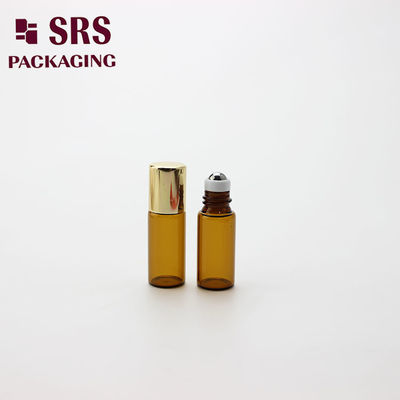 SRS atacado vazio 3ml mini rolo de vidro de perfume âmbar em frasco
