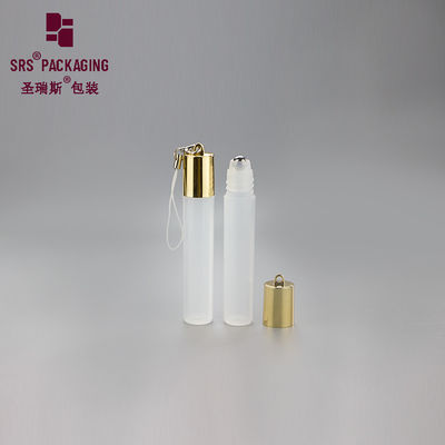 Mini rolo de plástico vazio de perfume cosmético de 7ml em garrafa transparente com gancho